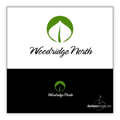 Sign logo with the title 'Woodridge North - office park identity'