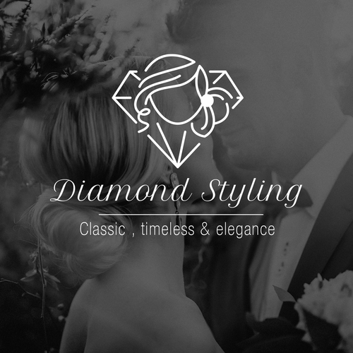 Outline brand with the title 'Logo concept for hair stylist'