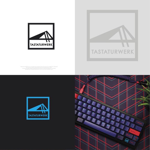 Keyboard design with the title 'Tastaturwerk. Mechanical keyboard logo design'