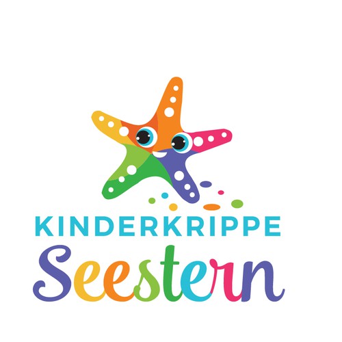 Professional logo with the title 'Adorable and cute logo for Kinderkrippe Seestern'