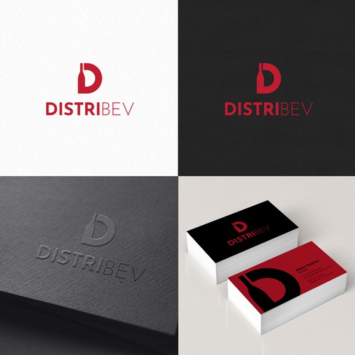 Alcohol design with the title 'DistriBev'