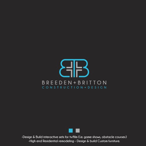Symmetrical logo with the title 'Breeden+Britton'
