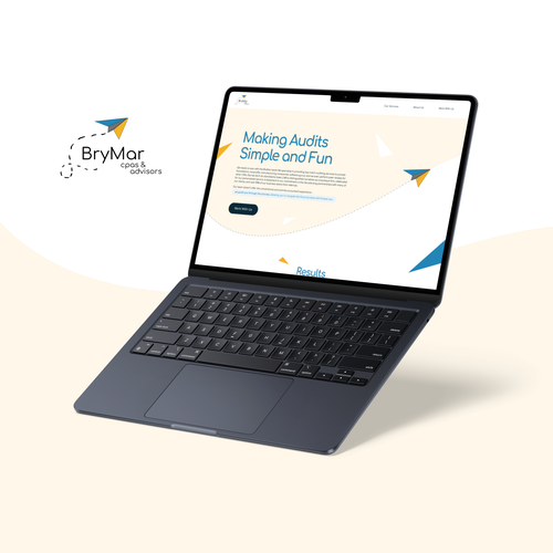 Concept website with the title 'Fun and creative website design for BryMar CPA'