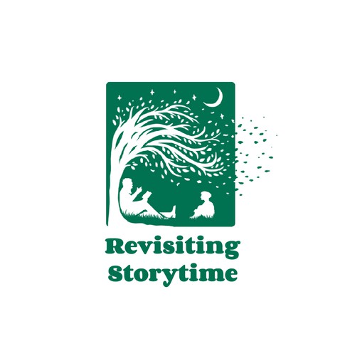 Illustration brand with the title 'Nostalgic of storytime logo design'