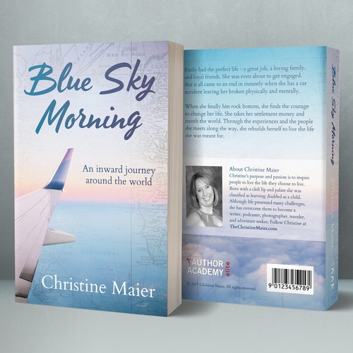 Travel book cover with the title 'Book for a romantic travel novel'