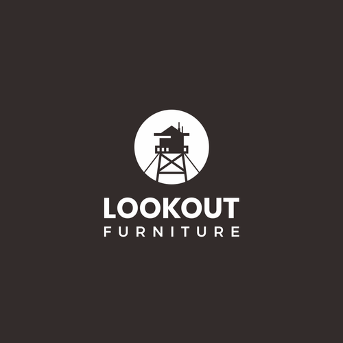 Tower logo with the title 'Silhouette logo for custom furniture company: Lookout Furniture'