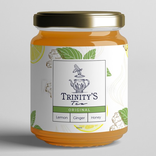 Tea packaging with the title 'Tea label'