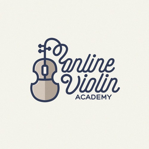 Logo with the title 'online violin academy'