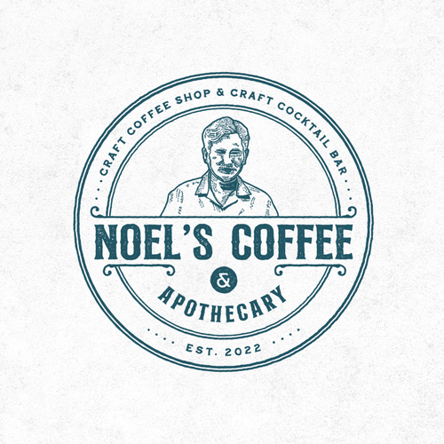 Apothecary logo with the title 'A vintage logo for coffee shop'