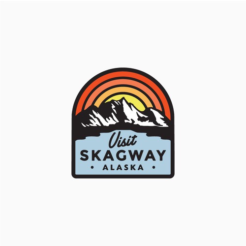 Tourism brand with the title 'Skagway Alaska Tourisim department logo'