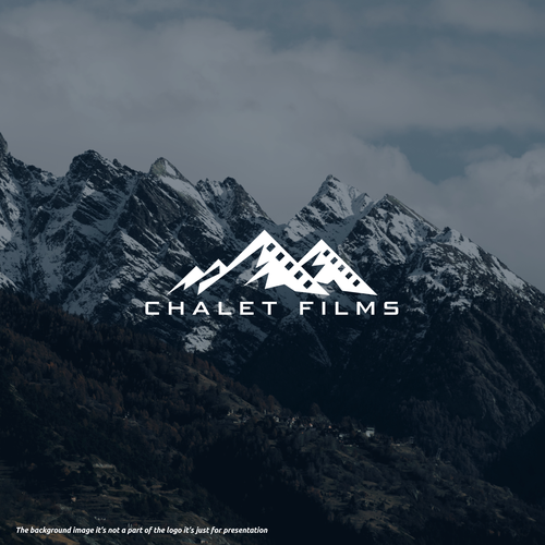 Mountain brand with the title 'Film production logo'