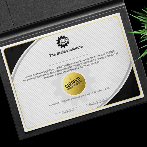 Certificate design with the title 'Certificate Design'