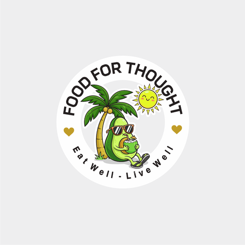 Avocado design with the title 'Fresh, Playful Island-Inspired Logo for Food For Thought – Organic Café & Market in the Florida Keys'