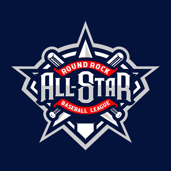 Baseball bat design with the title 'Round Rock All-Stars'