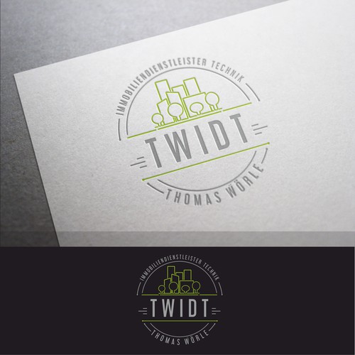 Event planning logo with the title 'twidt - Immobiliendienstleister Technik'