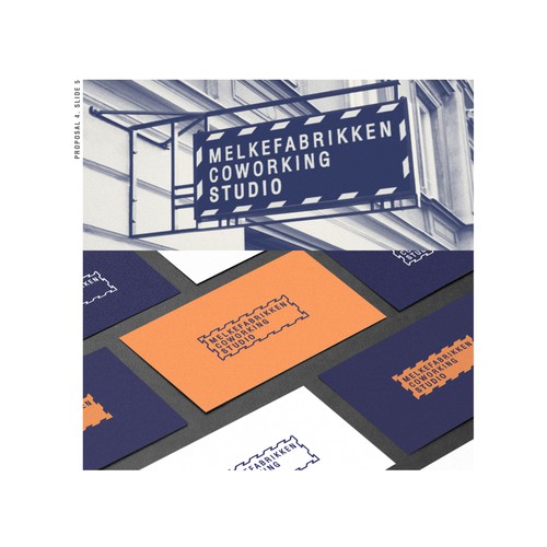 Stationery logo with the title 'Melkefabrikken '