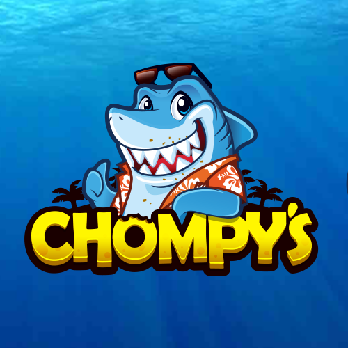 Coconut Tree logo with the title 'Chompy's Shark Logo Contest!'