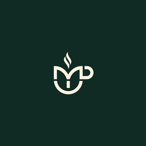 Cup brand with the title 'Logo concept for Design letter coffee cup'