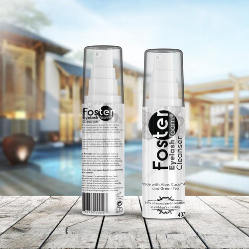 Beauty label with the title 'foster '