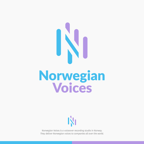 Sans serif logo with the title 'Logo concept for Norwegian Voices'