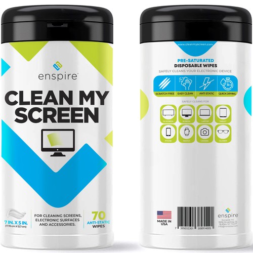 Cleaning packaging with the title 'winner label design'