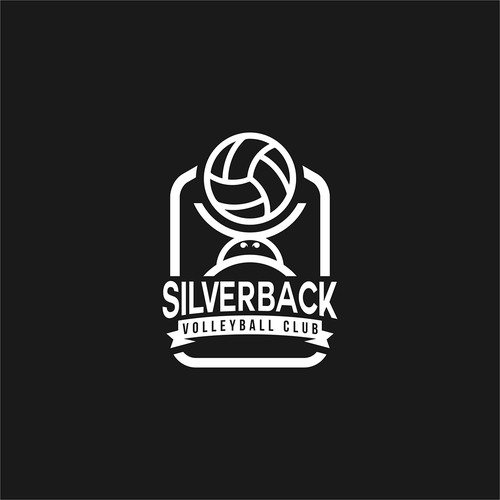 Volleyball logo with the title 'Silverback women volleyball club logo '