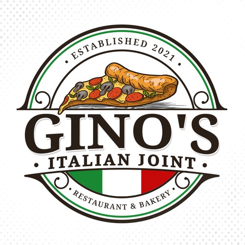 Italian logo with the title 'Gino's Italian Joint'