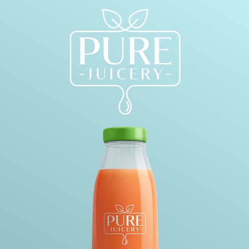 Juice bar logo with the title 'Logo for a healthy juice company'