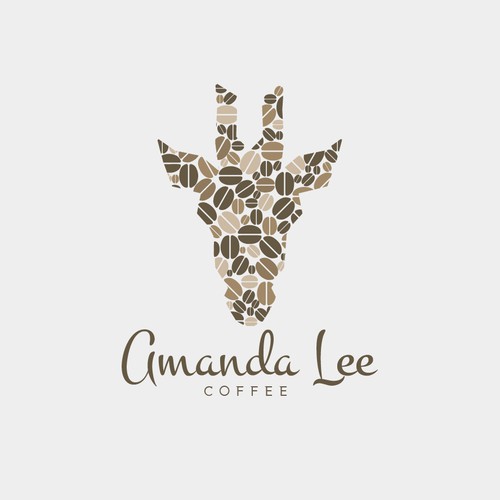 Giraffe logo with the title 'Coffee giraffe logo'