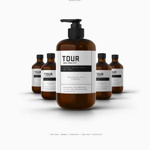 Neutral design with the title 'Product Label for Tour Supplied'