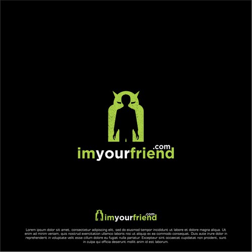 Friend design with the title 'logo concept for imyourfriend'