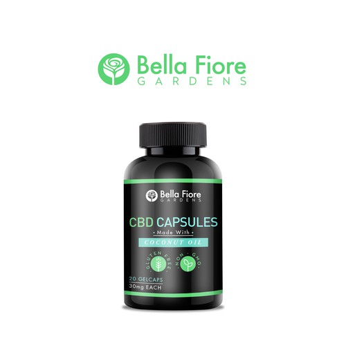 Fitness brand with the title 'Logo and Label design for Bella Fiore Gardens'