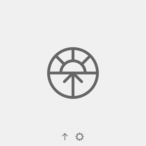 Jewelry brand with the title 'minimalist logo for Up for Sunrise'