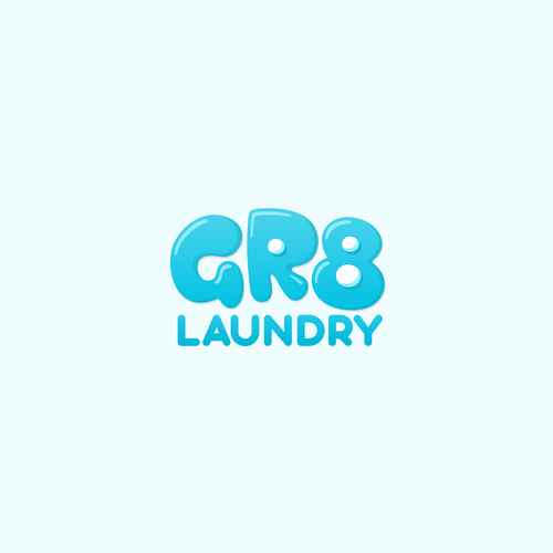 Laundry design with the title 'GR8 Laundry logo concept'