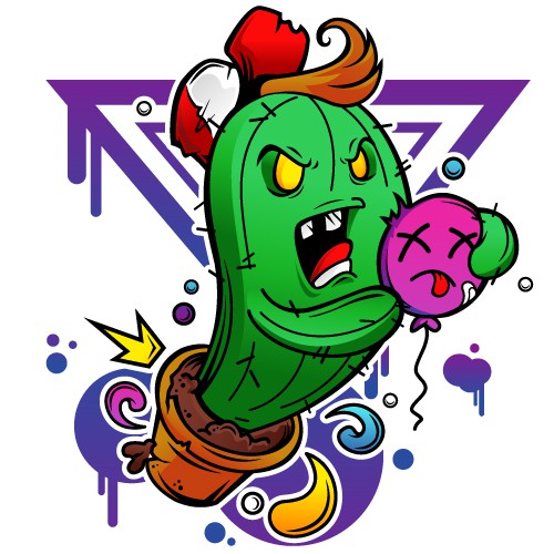 Vape design with the title 'Vape Label Sticker Design'