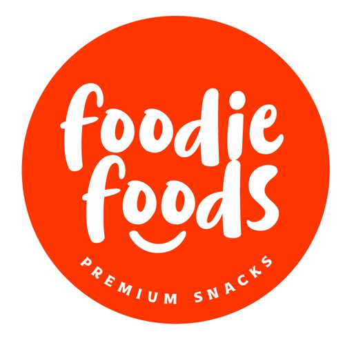 Food logo with the title 'FOODIE FOODS'