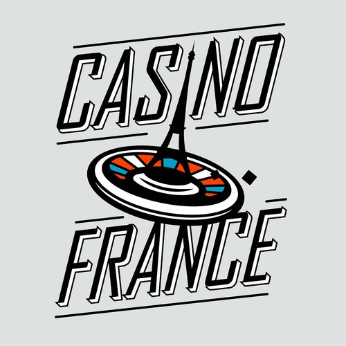French logo with the title 'Vintage Logo for Casino France'