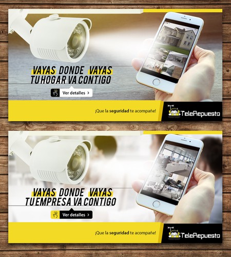 Online marketing design with the title 'Post promocional Seguridad  "Telerepuesto"'