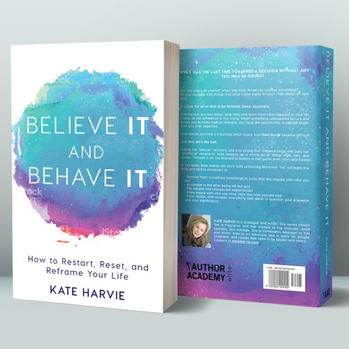 Motivational book cover with the title 'Believe It and Behave It'