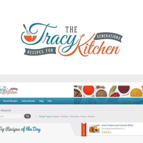 Cuisine design with the title 'Create a logo for a family recipe website'
