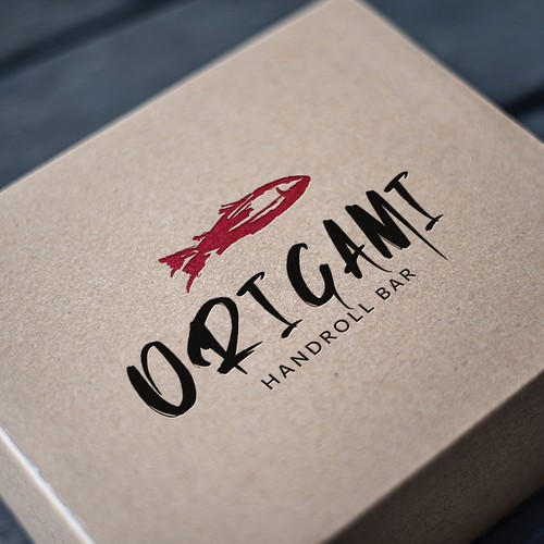 Sushi bar logo with the title 'Origami'