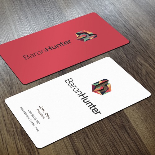 Vertical design with the title 'Die Cut Business Card'