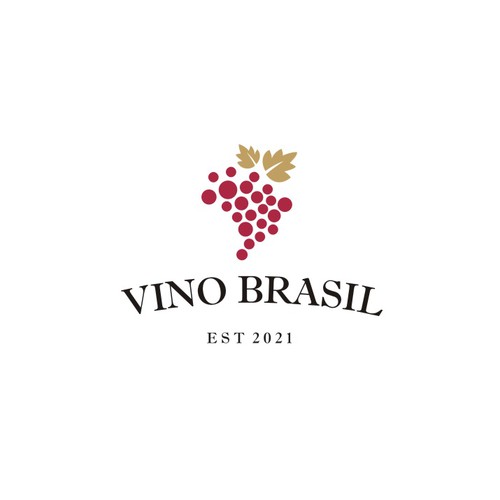 Grape logo with the title 'Vino Brasil'