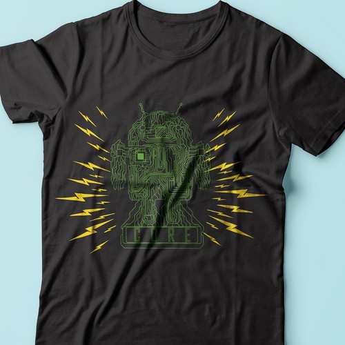 Robot t-shirt with the title 'T-shirt design for android team '