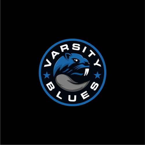 Beaver logo with the title 'varsity blues'