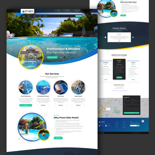 Product design website with the title 'The Pool Website concept'
