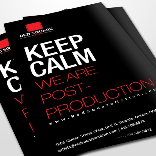 Production design with the title 'video post production'