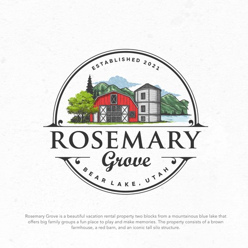 Versatile design with the title 'Rosemary Grove'