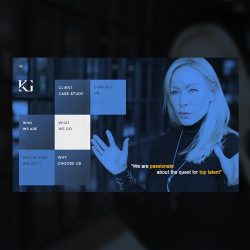 HR design with the title 'One page Company website template'