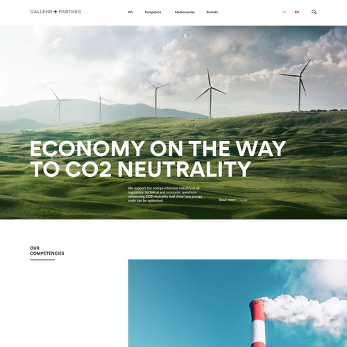 Clear website with the title 'CO2 neutrality'